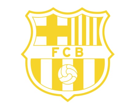FC Barcelone Logo Symbol Yellow Design Spain football Vector European Countries Football Teams Illustration