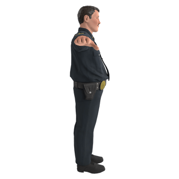 Police officer man 3d modelling png