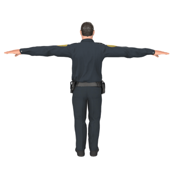 Police officer man 3d modelling png