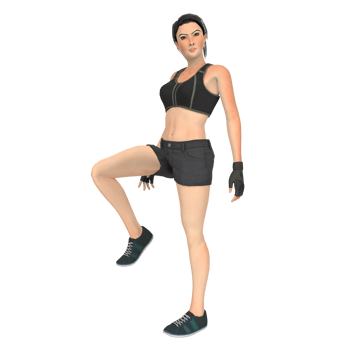 Fitness woman 3d modelling png
