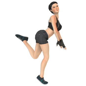 Fitness woman 3d modelling png