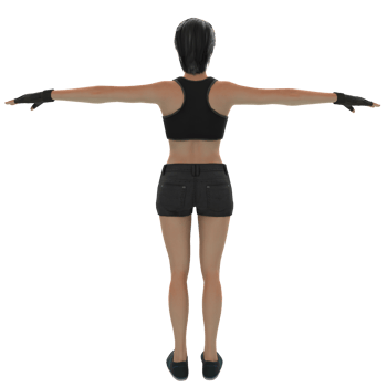 Fitness woman 3d modelling png