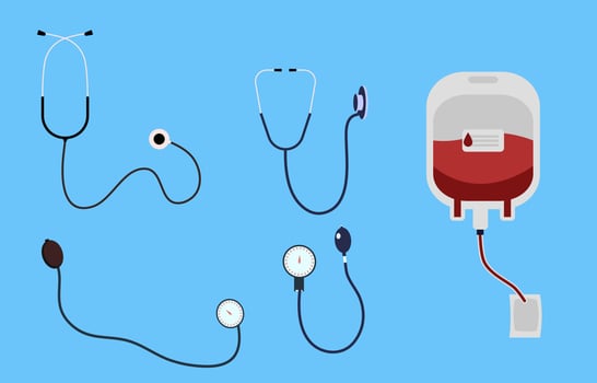 Medical device for doctor flat illustration vector