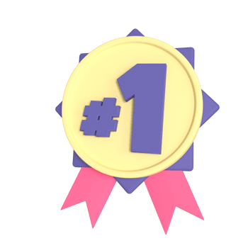 First medal 3D rendering isolated on transparent background. Ui UX icon design web and app trend png