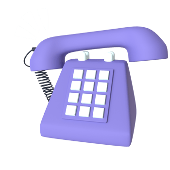 Retro telephone 3D rendering isolated on transparent background. Ui UX icon design web and app trend png