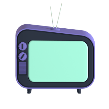 Retro television 3D rendering isolated on transparent background. Ui UX icon design web and app trend png