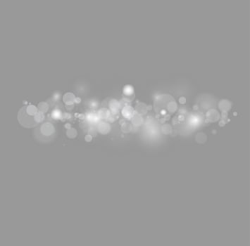 Light abstract glowing bokeh lights. Light bokeh effect isolated. Christmas background from shining dust. vector
