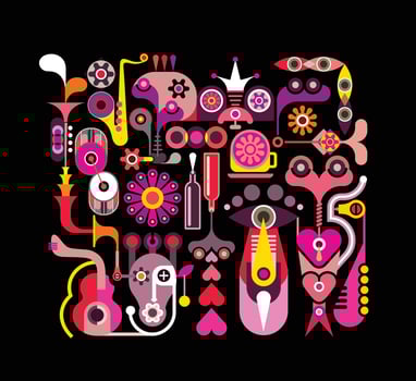 Abstract Music Background vector