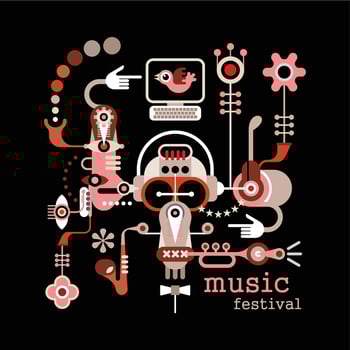 Music Fest vector illustration