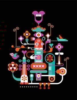 Abstract art design vector illustration