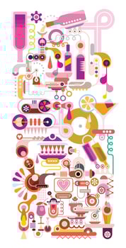 Cocktail Factory vertical vector