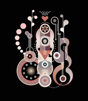 Abstract Music Poster Design vector