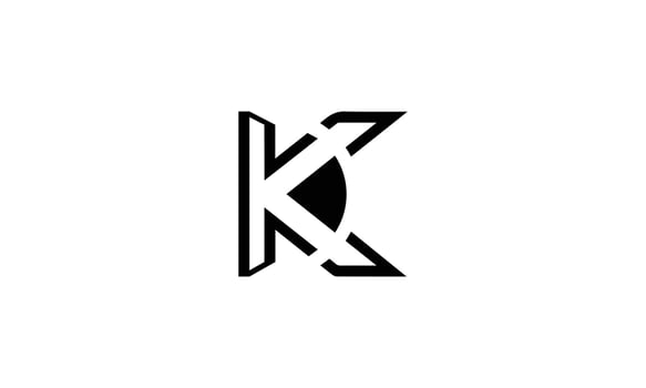 K logo english alphabet letters K Vector design template elements for your application or company.