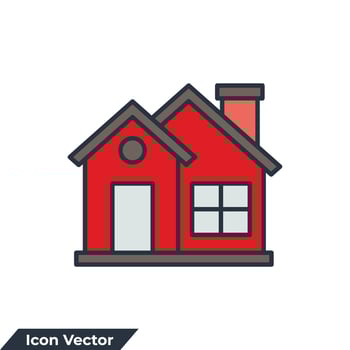 house icon logo vector illustration. home symbol template for graphic and web design collection