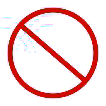 Stop sign icon, no sign, red warning. Vector illustration. EPS 10.