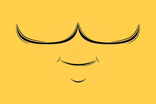 icon Smile logo in yellow background vector flat  illustration