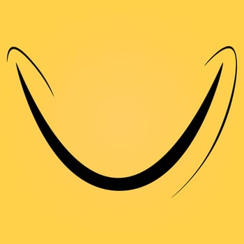 icon Smile logo in yellow background vector flat  illustration