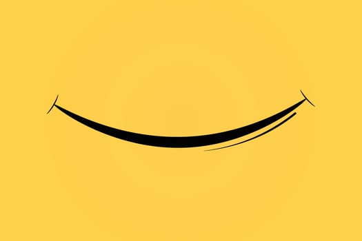 icon Smile logo in yellow background vector flat  illustration