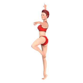 Red bikini girl 3d illustration png