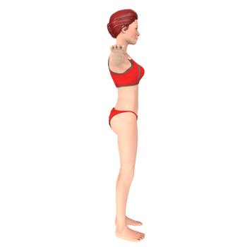Red bikini girl 3d illustration png