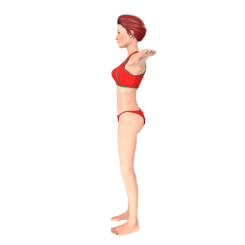 Red bikini girl 3d illustration png