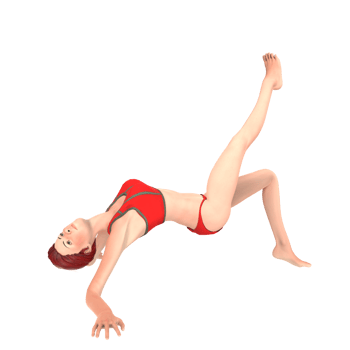 Red bikini girl 3d illustration png