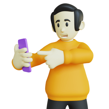 Stylized 3D Character Using Mobile Phone png