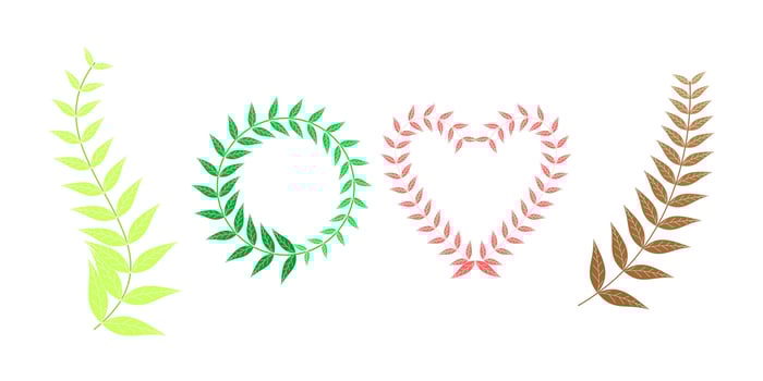 Wedding ornament floral element vector