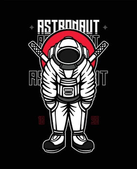 Vector illustration of astronaut