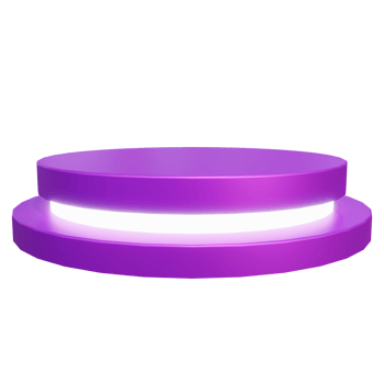Realistic Purple Glow Podium 3D Render png