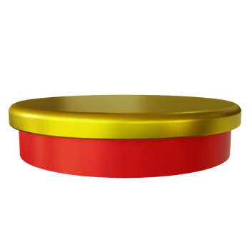 Realistic 3D Render of Red and Gold Podium png