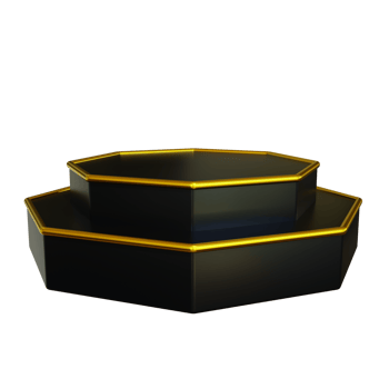 Luxury Black and Gold 3D Podium png
