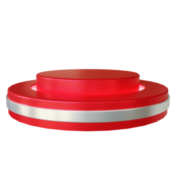 Glowing Red Podium Realistic 3D Render png
