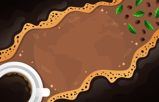International Coffee Day Background vector