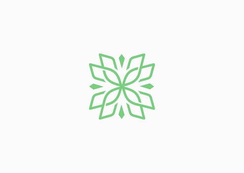 leaf logo design icon decorative symbol vector