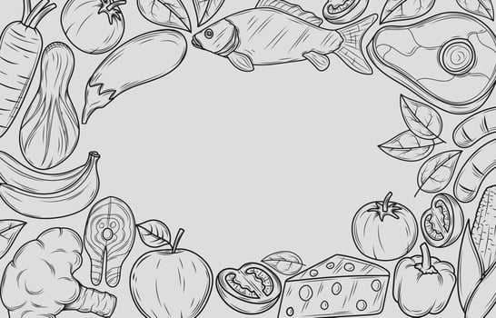 Hand Drawn World Food Day Background vector