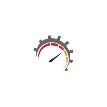 Automotive speedometer icon logo vector