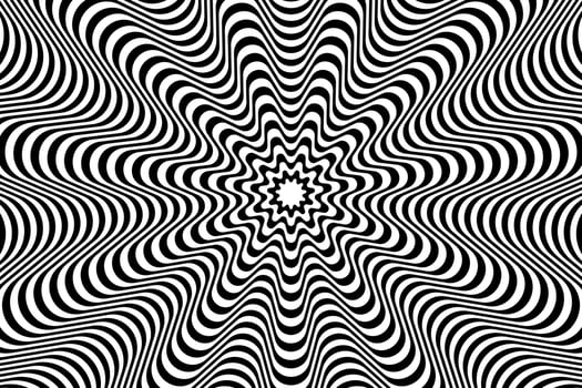 Black and white abstract design. Optical art. Vector. vector