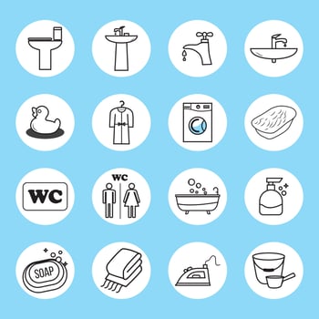 bathroom symbol icon vector