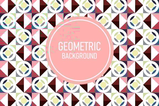 Flat geometric background vector