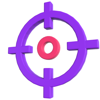 Stylized 3D Crosshair Illustration Design png