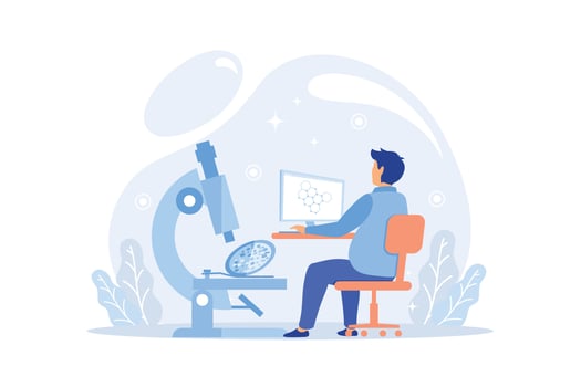 Laboratory diagnostic services. Medical tools. Colored vector illustration in flat style for clinical diagnostics center or lab advertisement. flat vector modern illustration