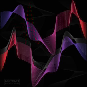 Sound Wave Background Design, Ultrasonic Gradient Wallpaper Illustration vector