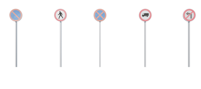 Traffic sign with transparent background png