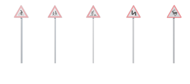 Traffic sign with transparent background png