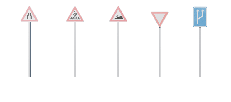 Traffic sign with transparent background png