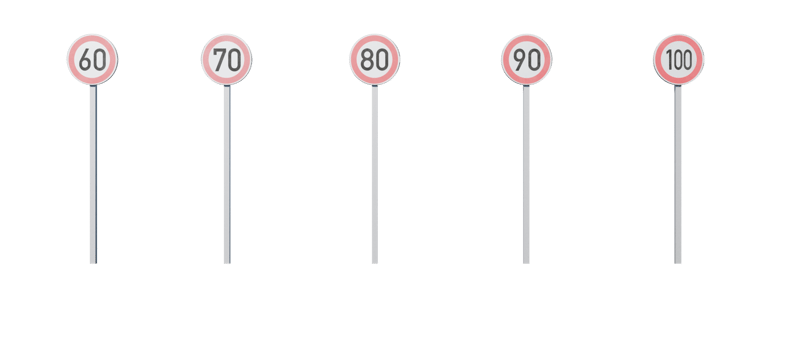Traffic sign with transparent background png