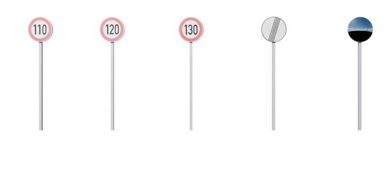 Traffic sign with transparent background png