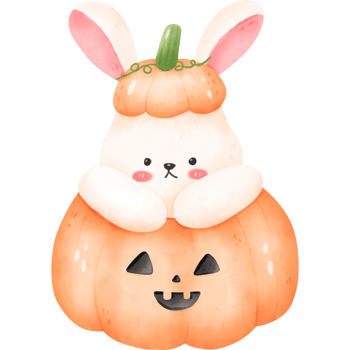 Bunny in pumpkin png