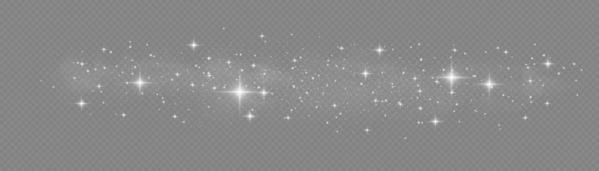 White sparks glitter special light effect. Vector sparkles. Christmas abstract pattern. Sparkling magic dust particles